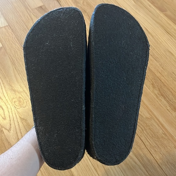 Birkenstock Blue Green Plaid Wool Felt Zermatt Shearling Slipper Sz 43 - Picture 3 of 12